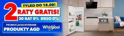 AGD - Whirpool 2 raty gratis - 0825 - baner główny mobi belka 396x116 -  zmywarki , piekarniki, kuchenka mikrofalowa, lodówka do zabudowy, płyty do zabudowy, zamrażarki, pralki